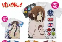 K-ON! Full Graphic T-Shirts and Pass Cases: New HTT Goods from COSPA with Comiket 107 Pre-Sales