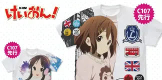 K-ON! Full Graphic T-Shirts and Pass Cases: New HTT Goods from COSPA with Comiket 107 Pre-Sales